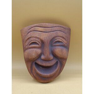 Vintage Kona Hawaii Pottery Tiki Man Face Mask Comedy Tragedy Drama
